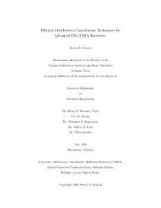 efficient interference cancellation techniques for advanced ds-cdma receivers
