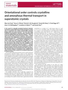 nmat4739-Orientational order controls crystalline and amorphous thermal transport in superatomic crystals