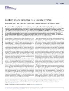 nsmb.3328-Position effects influence HIV latency reversal