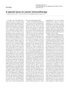 cr20171a-A special issue on cancer immunotherapy