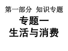 高中政治：经济生活二轮复习：专题一 生活与消费课件新人教版必修1