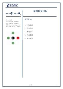20170119-寶城期貨-甲醇期貨日報
