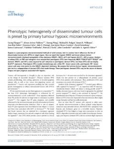 ncb3465-Phenotypic heterogeneity of disseminated tumour cells is preset by primary tumour hypoxic microenvironments