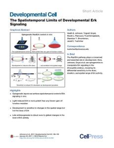 Developmental Cell-2017-The Spatiotemporal Limits of Developmental Erk Signaling