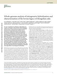 ng.3775-Whole-genome analysis of introgressive hybridization and characterization of the bovine legacy of Mongolian yaks