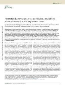 ng.3791-Promoter shape varies across populations and affects promoter evolution and expression noise
