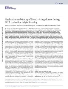 nsmb.3375-Mechanism and timing of Mcm2–7 ring closure during DNA replication origin licensing