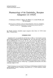 pharmacology of the endothelina receptor antagonist lu 135252
