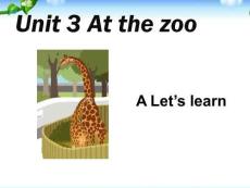 新版人教版PEP三年級英語unit 3At the zoo Let&acute;s learn課件