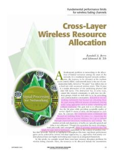 Cross-layer wireless resource allocation