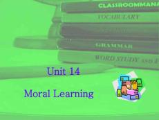 初中英语教学法Unit 14. Moral Learning