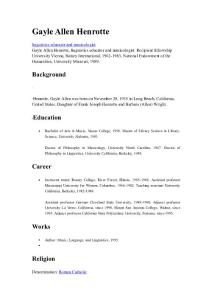 Gayle Allen  Henrotte