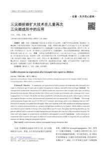 三尖瓣前瓣扩大技术在儿童再次三尖瓣成形中的应用