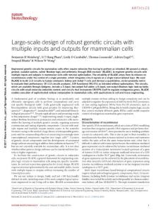 nbt.3805-Large-scale design of robust genetic circuits with multiple inputs and outputs for mammalian cells