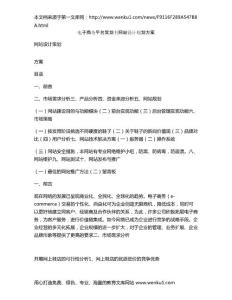 電子商務平臺策劃書網(wǎng)站設計規(guī)劃方案