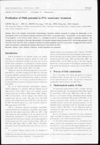 Prediction of Fhhh potential in PTA wastewater treatment
