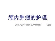 颅脑肿瘤的护理