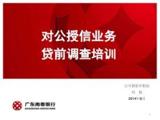 對公授信業務貸前調查培訓（lz 2014年8月）