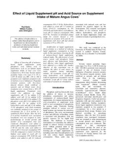 Effect of Liquid Supplement pH and Acid Source on ...