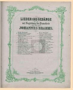 勃拉姆斯 4首艺术歌曲 作品46 4 Lieder, Op.46