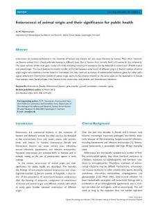 enterococci of animal origin and their significance for public health