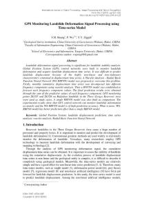 GPS Monitoring Landslide Deformation Signal Processing using