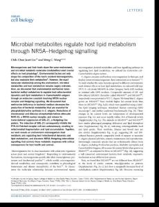 ncb3515-Microbial metabolites regulate host lipid metabolism through NR5A–Hedgehog signalling