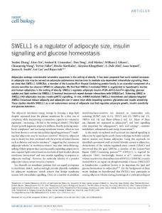 ncb3514-SWELL1 is a regulator of adipocyte size, insulin signalling and glucose homeostasis-article
