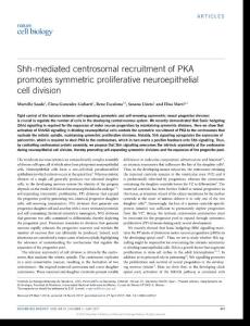 ncb3512-Shh-mediated centrosomal recruitment of PKA promotes symmetric proliferative neuroepithelial cell division