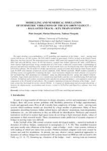 Modelling and numerical simulation of symmetric vibrations of…