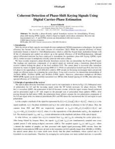 Coherent detection of phase-shift keying signals using digital carrier-phase estimation