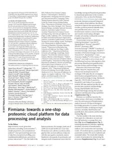 nbt.3825-Firmiana- towards a one-stop proteomic cloud platform for data processing and analysis