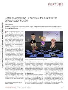 nbt.3867-Biotech´s wellspring—a survey of the health of the private sector in 2016