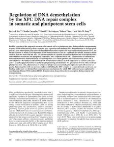 Genes Dev.-2017-Ho-830-44-Regulation of DNA demethylation by the XPC DNA repair complex in somatic and pluripotent stem cells