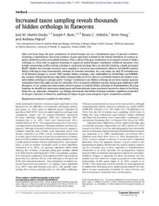 Genome Res.-2017-Mart韓-Dur醤-Increased taxon sampling reveals thousands of hidden orthologs in flatworms