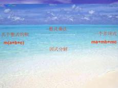 初中数学八年级PPT课件提公因式法分解因式[下学期]