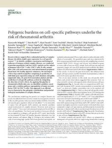 ng.3885-Polygenic burdens on cell-specific pathways underlie the risk of rheumatoid arthritis