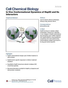 Cell-Chemical-Biology_2016_In-Vivo-Conformational-Dynamics-of-Hsp90-and-Its-Interactors