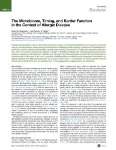 Immunity_2016_The-Microbiome-Timing-and-Barrier-Function-in-the-Context-of-Allergic-Disease
