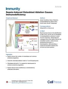 Immunity_2016_Sepsis-Induced-Osteoblast-Ablation-Causes-Immunodeficiency