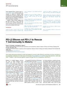 Immunity_2016_PD-L2-Elbows-out-PD-L1-to-Rescue-T-Cell-Immunity-to-Malaria