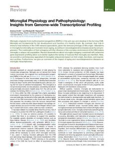 Immunity_2016_Microglial-Physiology-and-Pathophysiology-Insights-from-Genome-wide-Transcriptional-Profiling