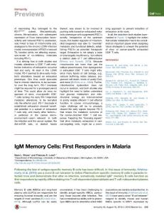 Immunity_2016_IgM-Memory-Cells-First-Responders-in-Malaria