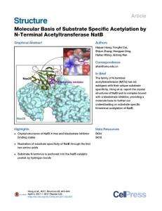 Structure_2017_Molecular-Basis-of-Substrate-Specific-Acetylation-by-N-Terminal-Acetyltransferase-NatB