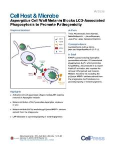 Cell-Host-Microbe_2016_Aspergillus-Cell-Wall-Melanin-Blocks-LC3-Associated-Phagocytosis-to-Promote-Pathogenicity