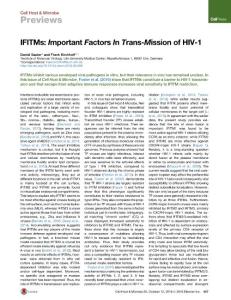 Cell-Host-Microbe_2016_IFITMs-Important-Factors-In-Trans-Mission-of-HIV-1