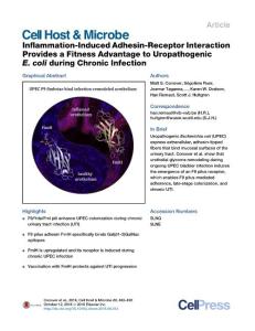 Cell-Host-Microbe_2016_Inflammation-Induced-Adhesin-Receptor-Interaction-Provides-a-Fitness-Advantage-to-Uropathogenic-E-coli-during-Chronic-Infection