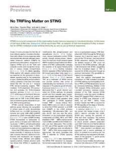 Cell-Host-Microbe_2016_No-TRIFling-Matter-on-STING