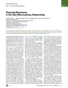 Cell-Host-Microbe_2016_Placental-Mechanics-in-the-Zika-Microcephaly-Relationship