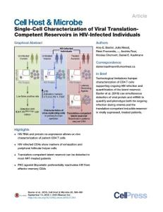 Cell-Host-Microbe_2016_Single-Cell-Characterization-of-Viral-Translation-Competent-Reservoirs-in-HIV-Infected-Individuals